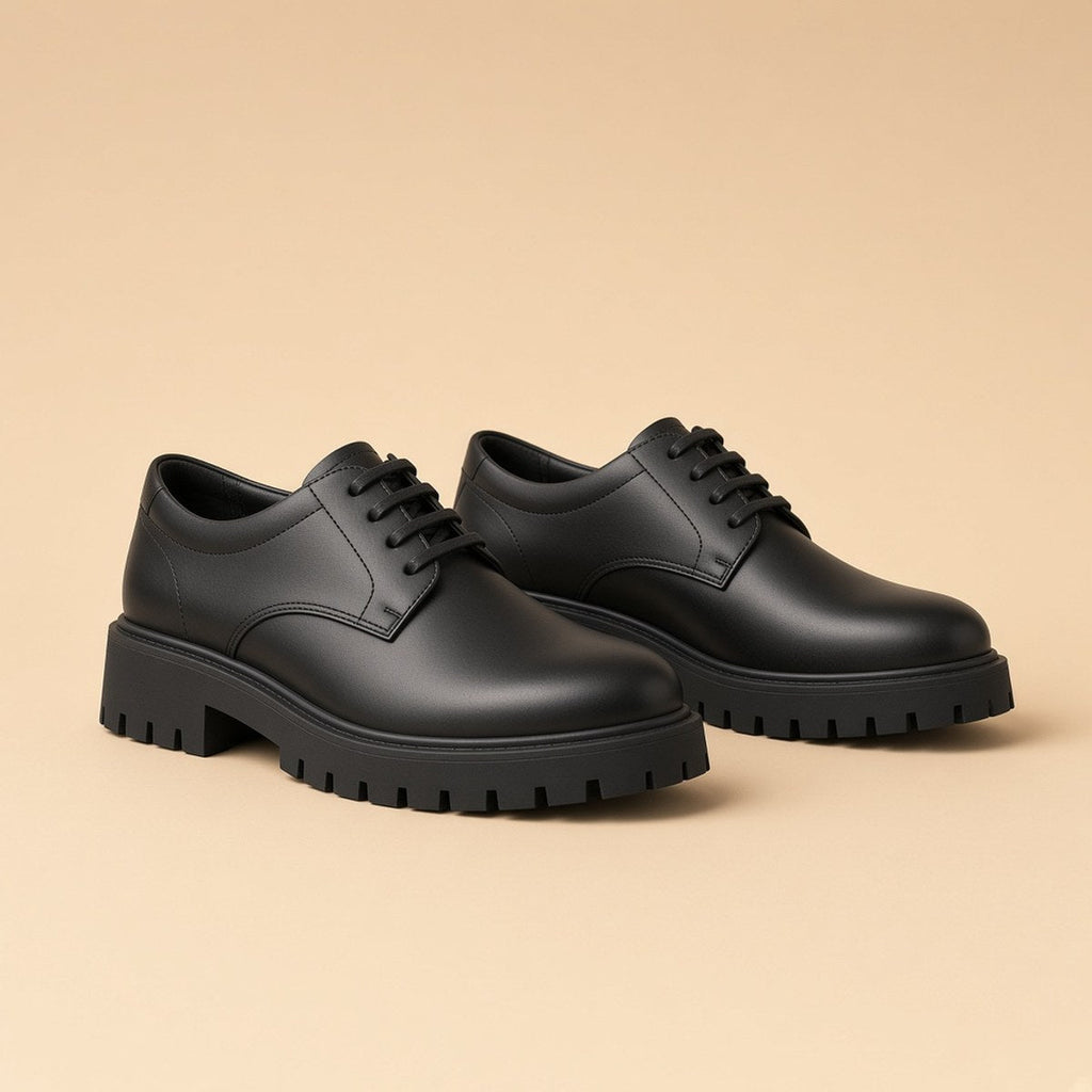 Derby Semelle Crantée Noir