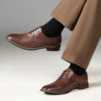 Derby cap-toe cognac