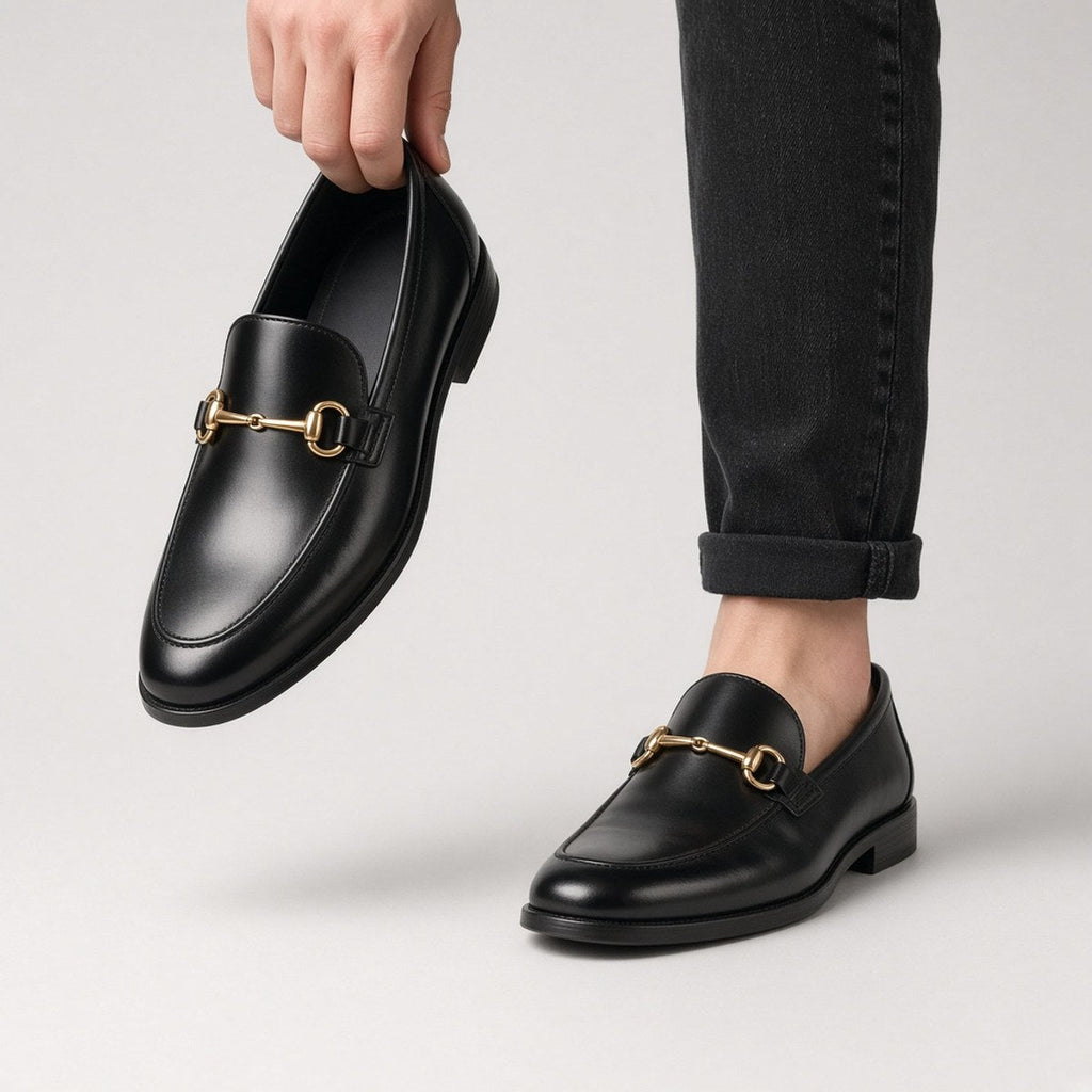 Mocassin Mors Doré Noir