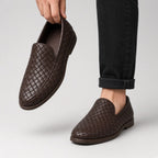 Mocassin Tressé Marron