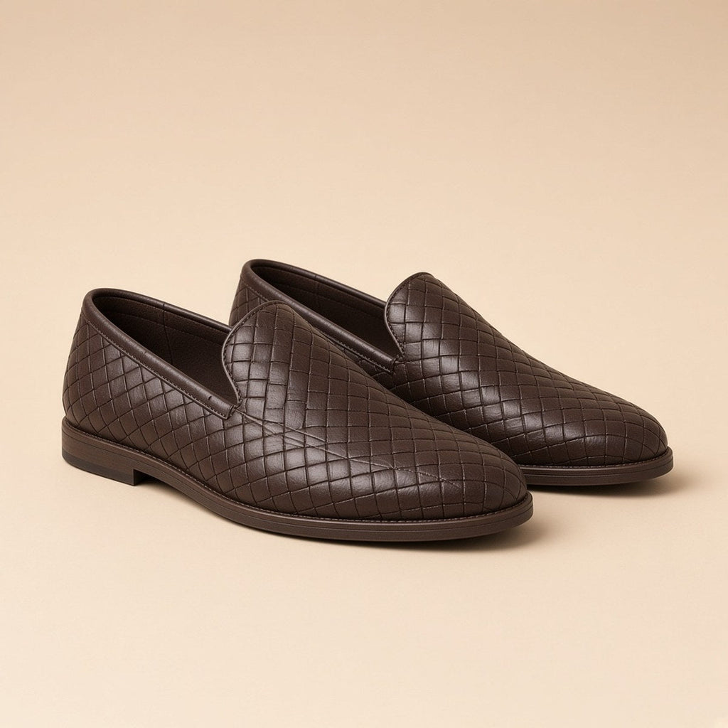 Mocassin Tressé Marron