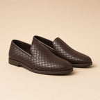 Mocassin Tressé Marron