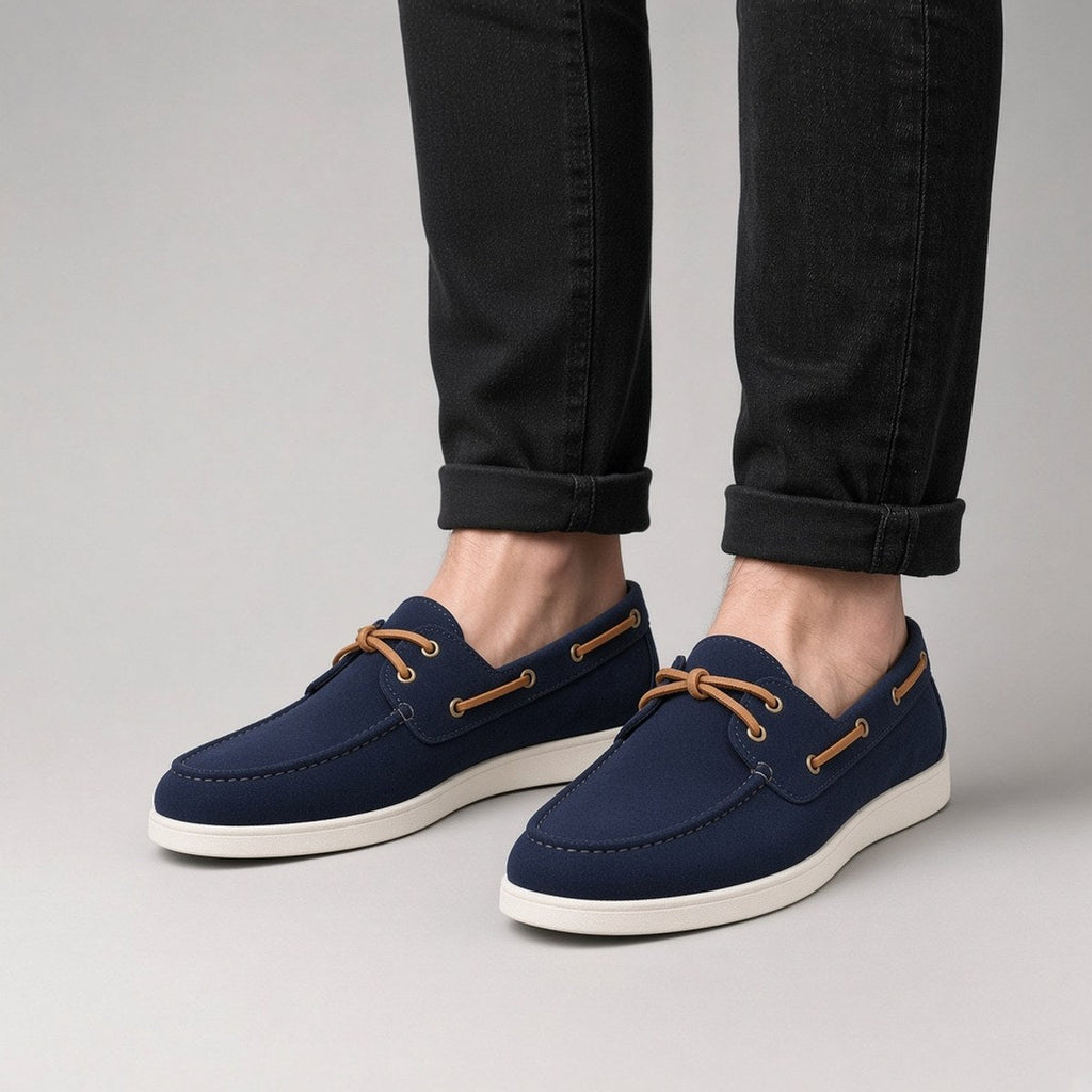 Chaussure Bateau Daim Marine