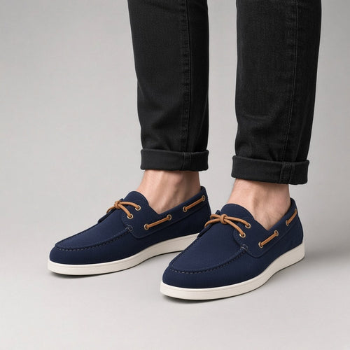 Chaussure Bateau Daim Marine