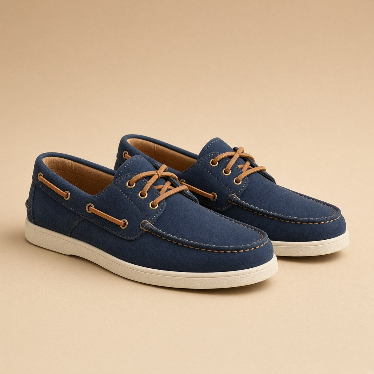 Chaussure Bateau Daim Marine