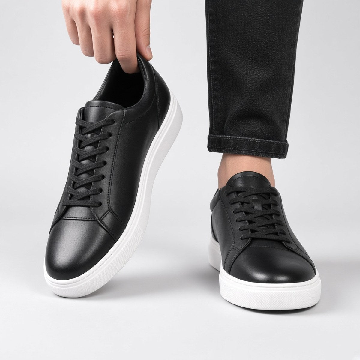 Sneaker Cuir Noir