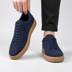 Sneaker Daim Marine Semelle Gomme