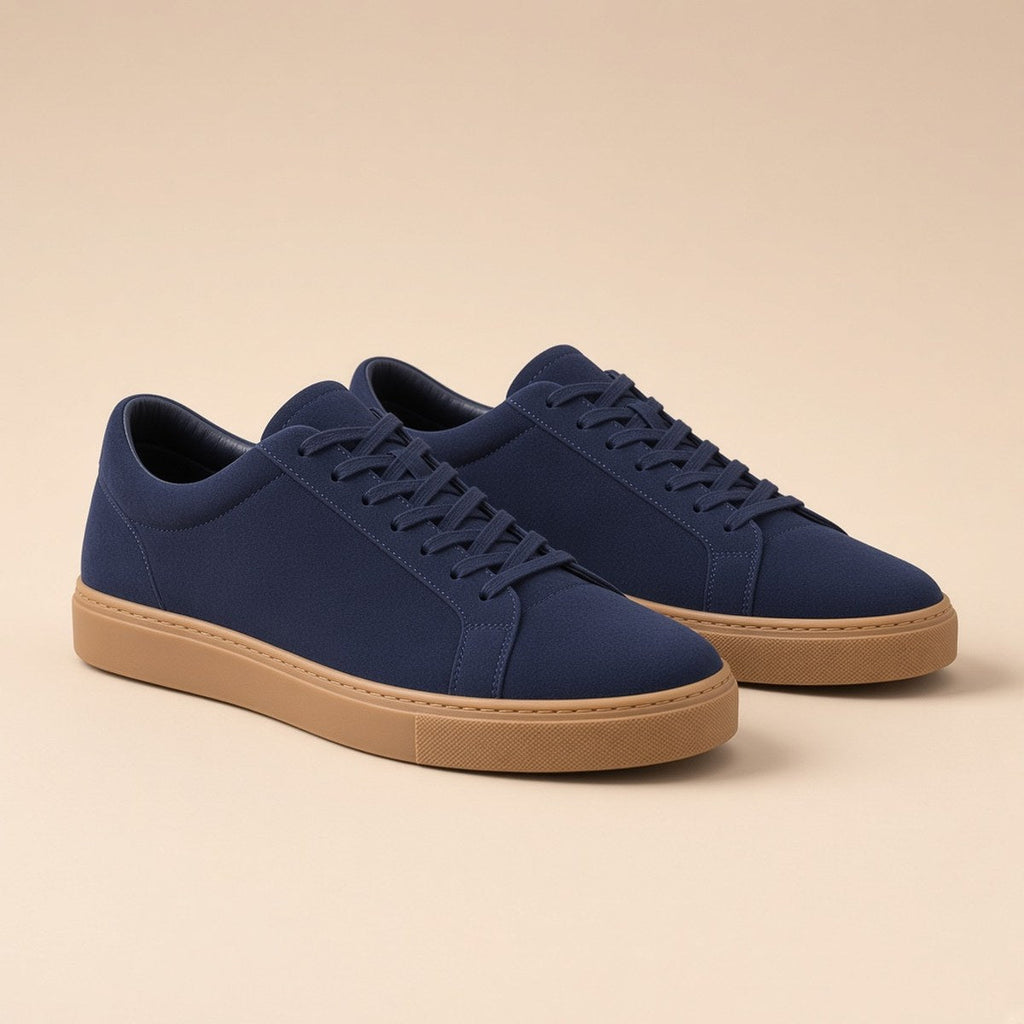 Sneaker Daim Marine Semelle Gomme