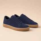 Sneaker Daim Marine Semelle Gomme