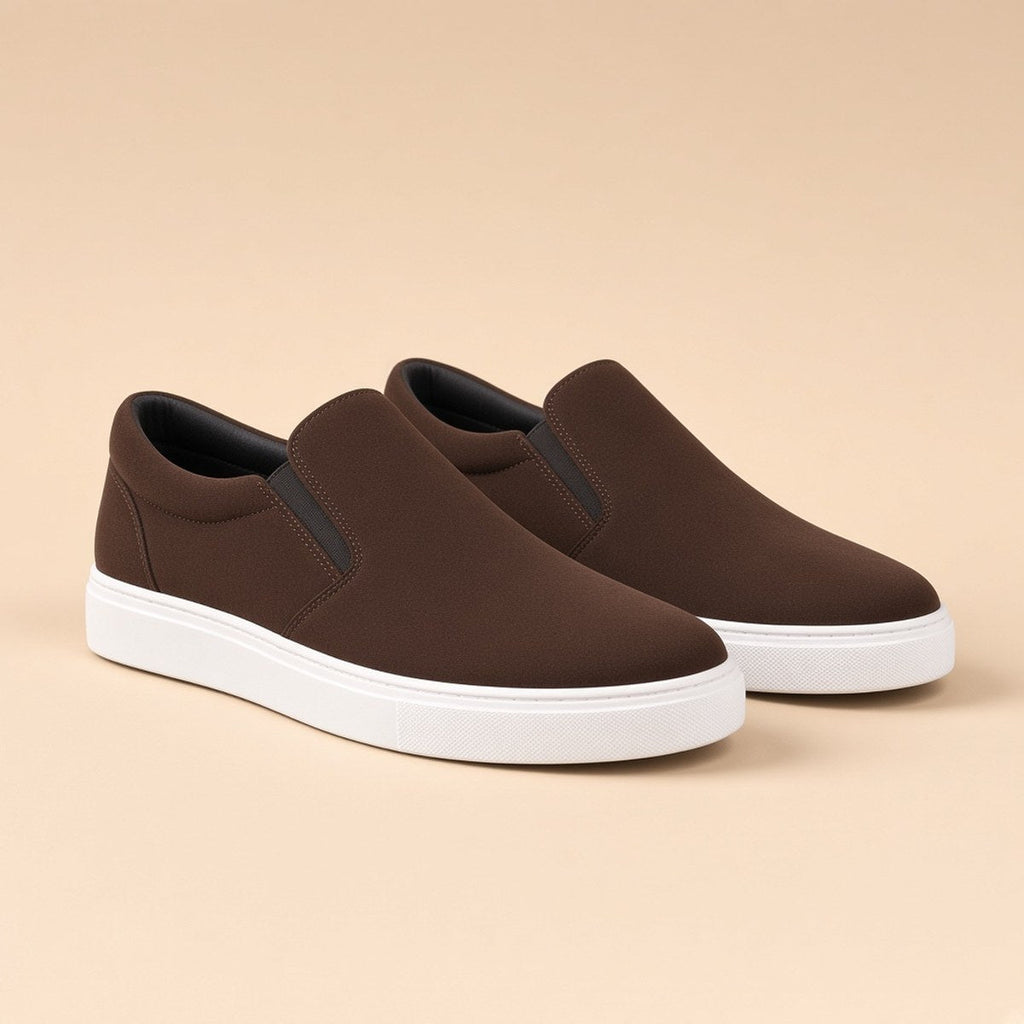 Slip-On Daim Marron