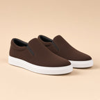 Slip-On Daim Marron