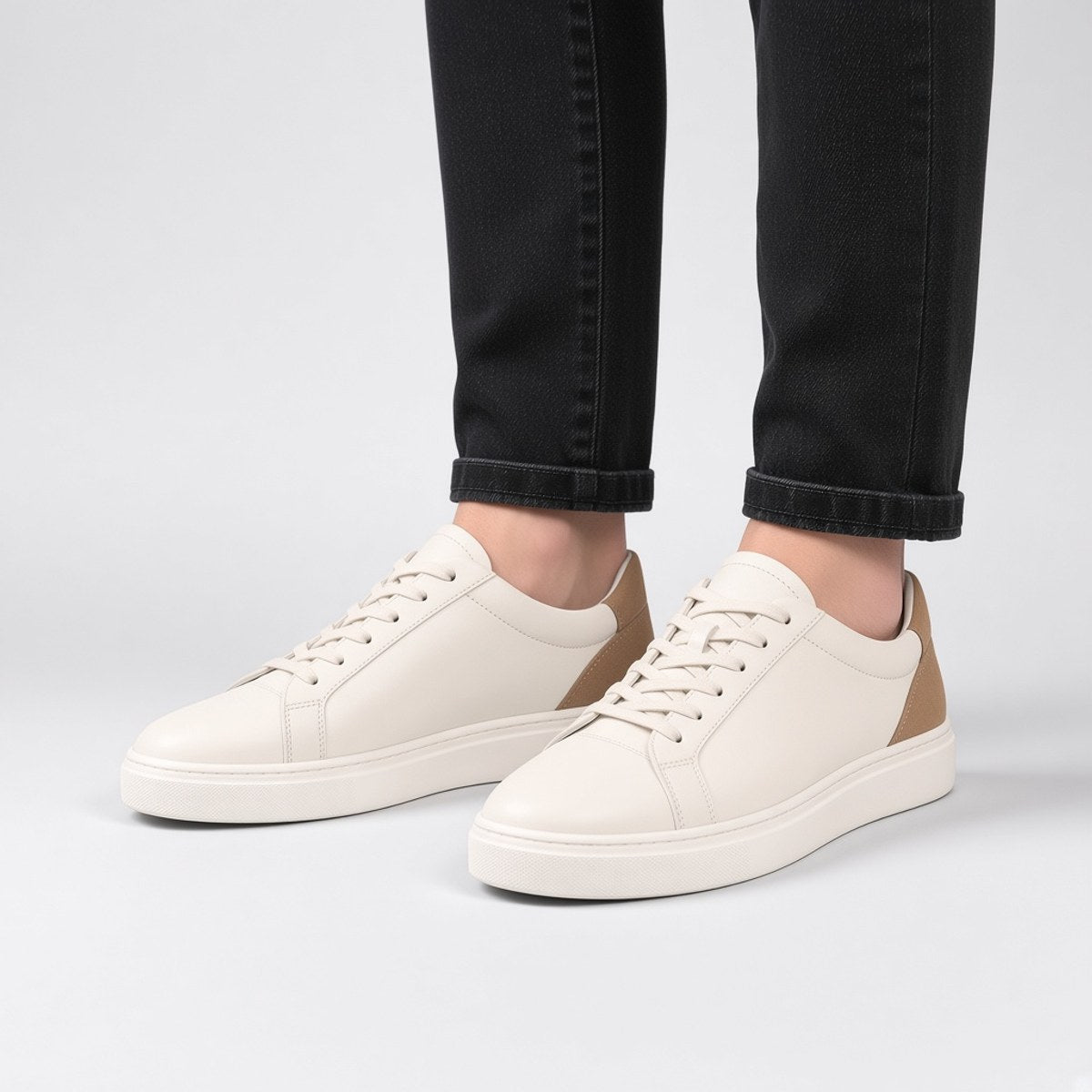 Sneaker Crème Talon Camel