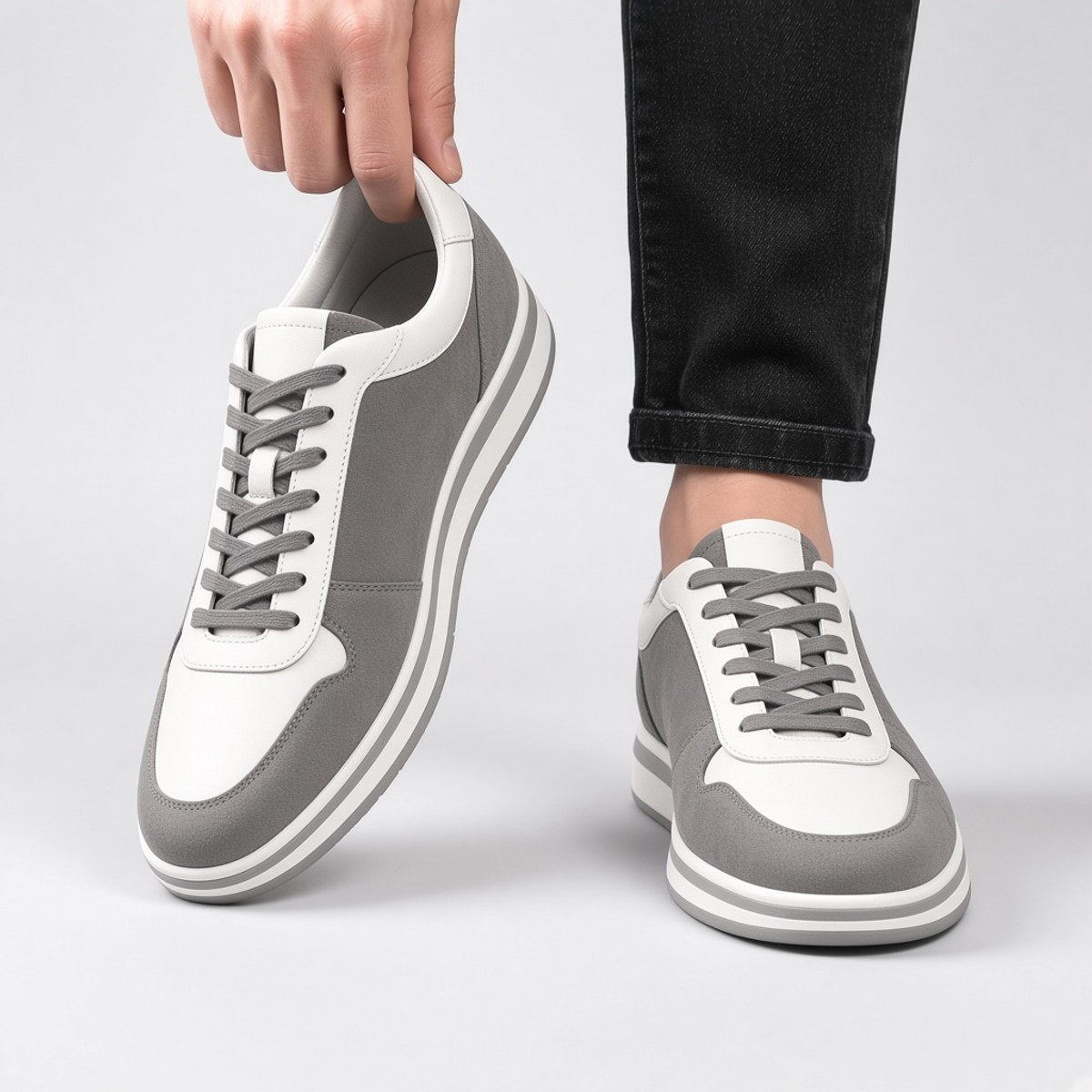 Sneaker Runner Gris & Blanc